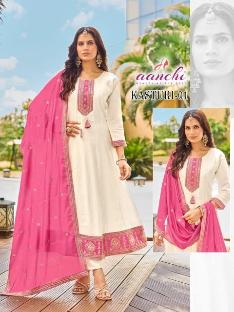 Aanchi Kasturi catalog designer boutique kurtis wholesaler