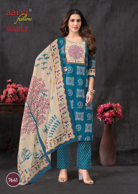 Aarvi Warli Vol-1 – Kurti Pant With Dupatta - Wholesale Catalog