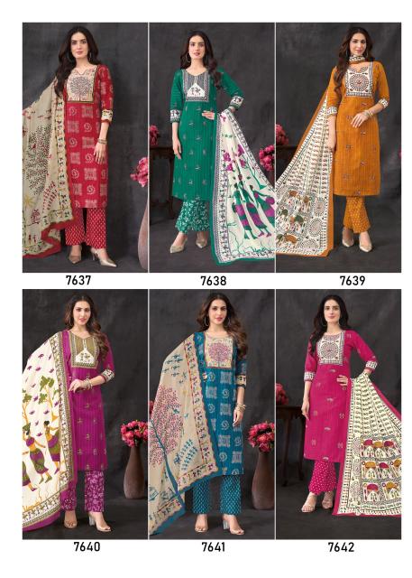 Aarvi Warli Vol-1 – Kurti Pant With Dupatta - Wholesale Catalog