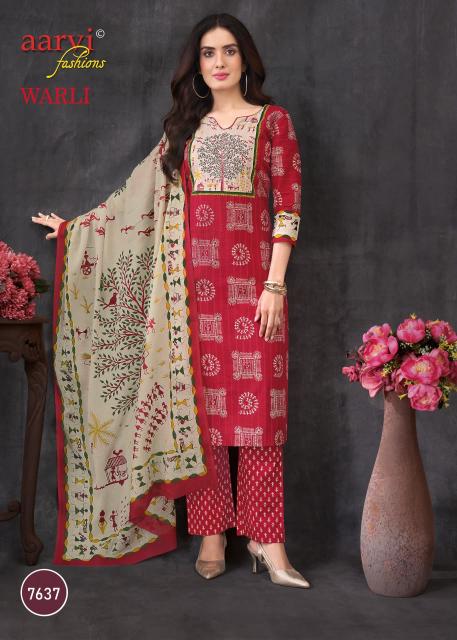 Aarvi Warli Vol-1 – Kurti Pant With Dupatta - Wholesale Catalog
