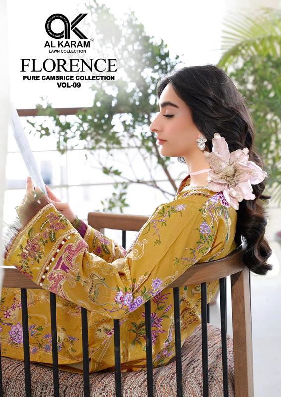 Al Karam Florence vol 9 – Pakistani Kurti Pant With Dupatta Wholesale Catalog