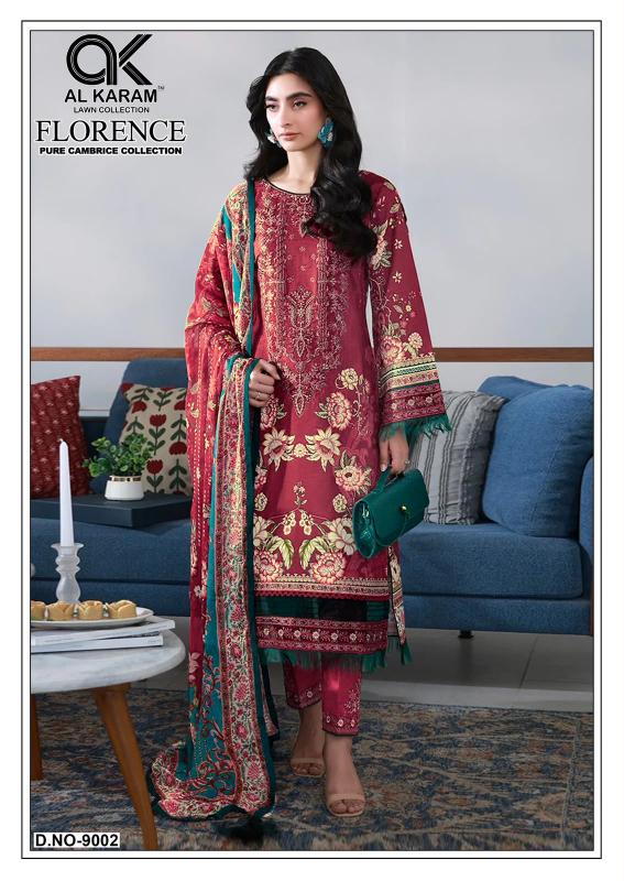 Al Karam Florence vol 9 – Pakistani Kurti Pant With Dupatta Wholesale Catalog