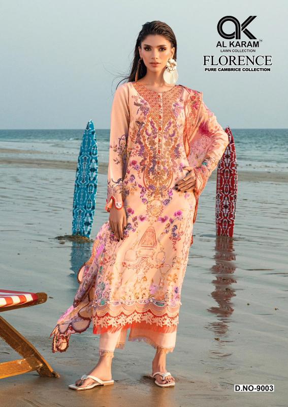 Al Karam Florence vol 9 – Pakistani Kurti Pant With Dupatta Wholesale Catalog