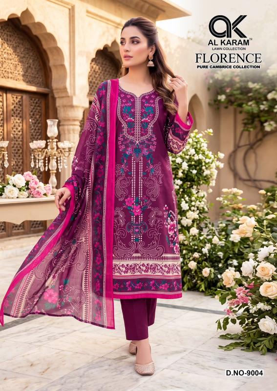 Al Karam Florence vol 9 – Pakistani Kurti Pant With Dupatta Wholesale Catalog