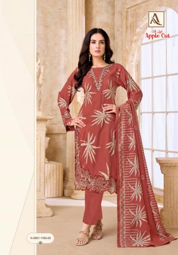 Alok Apple cut catalog wholesale ladies dress material suppliers in surat