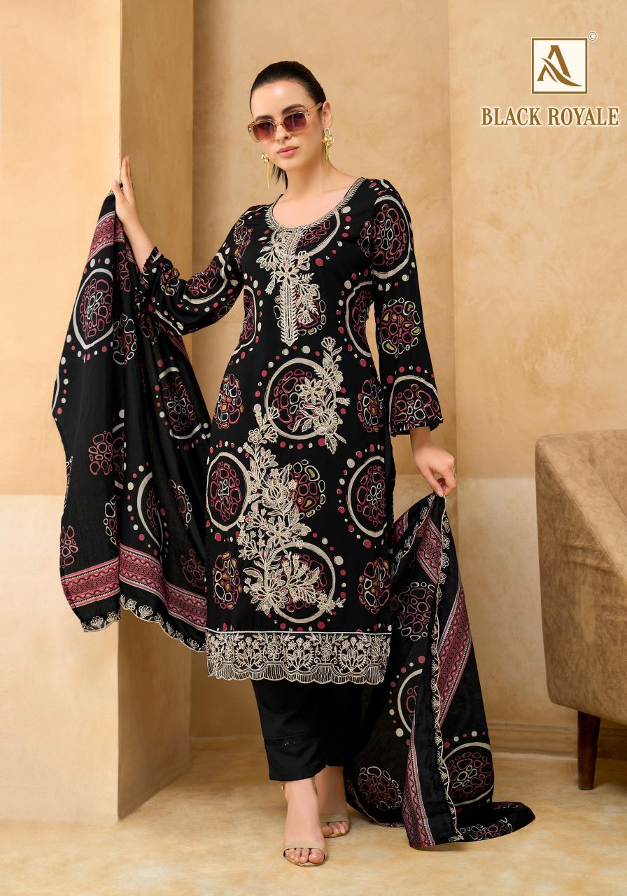 Alok Black Royale catalog surat dress material wholesale market address