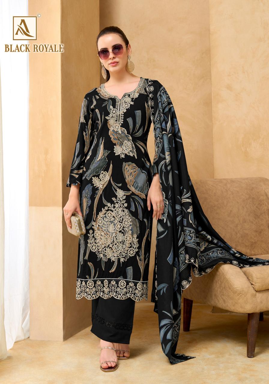 Alok Black Royale catalog surat dress material wholesale market address