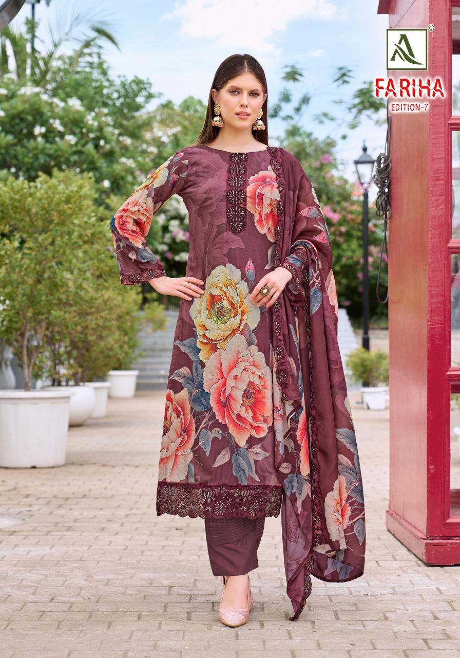 Alok Fariha Vol 7 catalog unstitched dress material manufacturer in surat