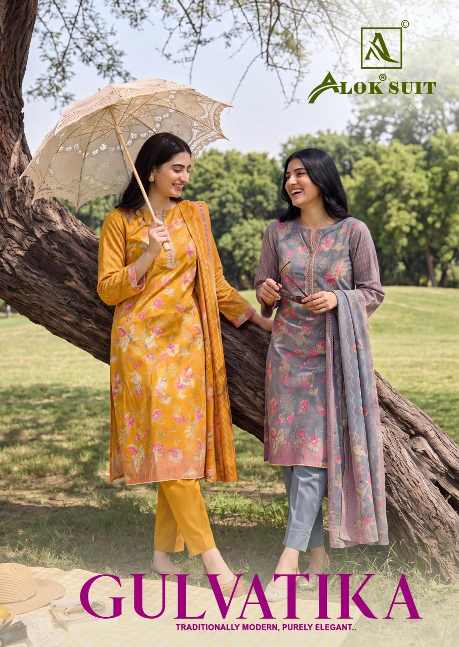 Alok Gulvatika catalog surat dress material low price online