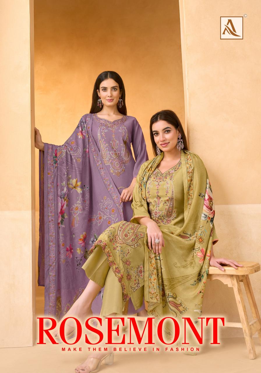 Alok Rosemont catalog ladies dress material wholesale market in surat