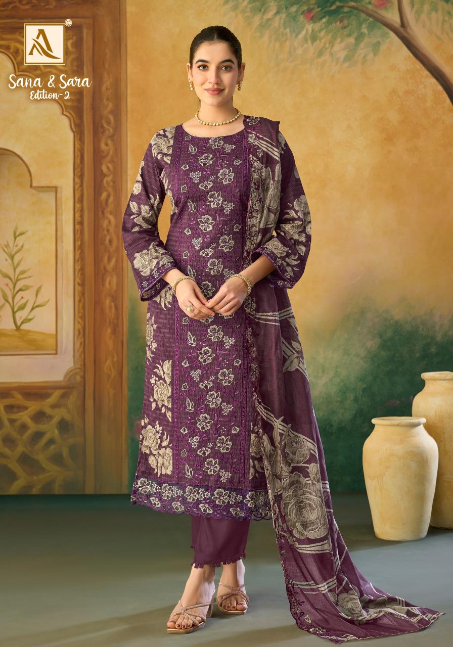 Alok Sana & Sara vol 2 catalog cheapest dress material wholesaler in surat