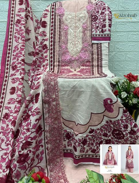 Alzohaib Az Anisa Vol 2 catalog Chiffon Dupatta pakistani suits wholesale mumbai