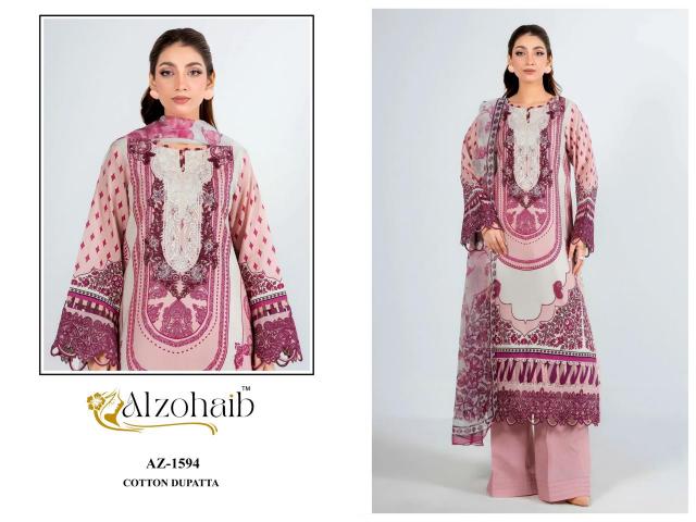 Alzohaib Az Anisa Vol 2 catalog Cotton Dupatta pakistani and indian suits wholesale
