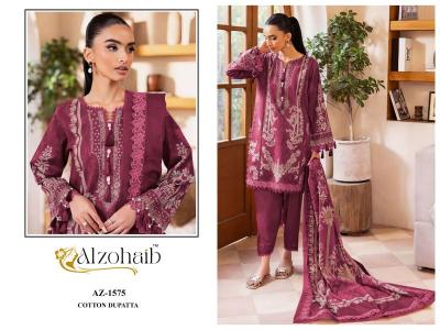 Alzohaib Noura Vol 1 catalog Chiffon Dupatta pakistani suits wholesale