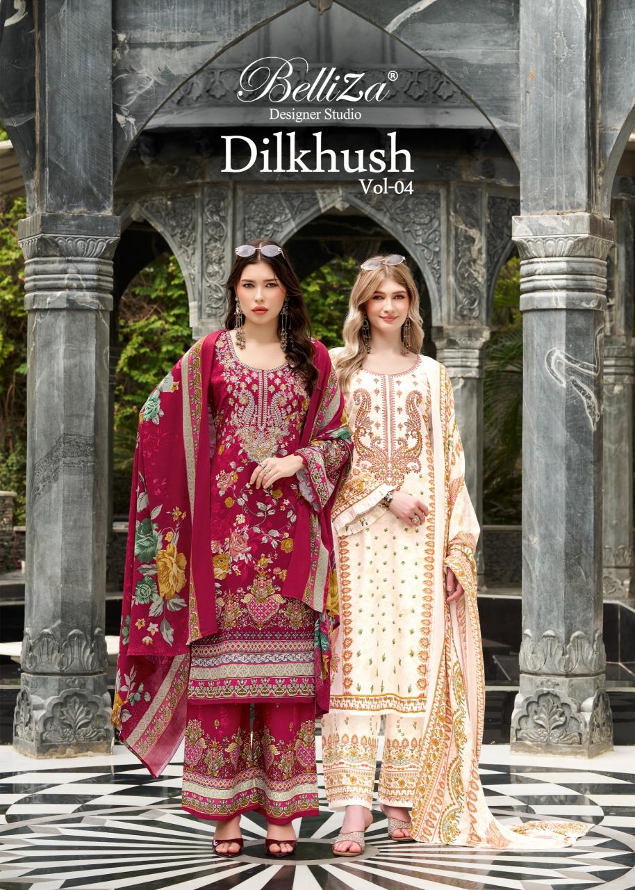 BelliZa Dilkhush vol 4 catalog churidar quality dress material from surat online