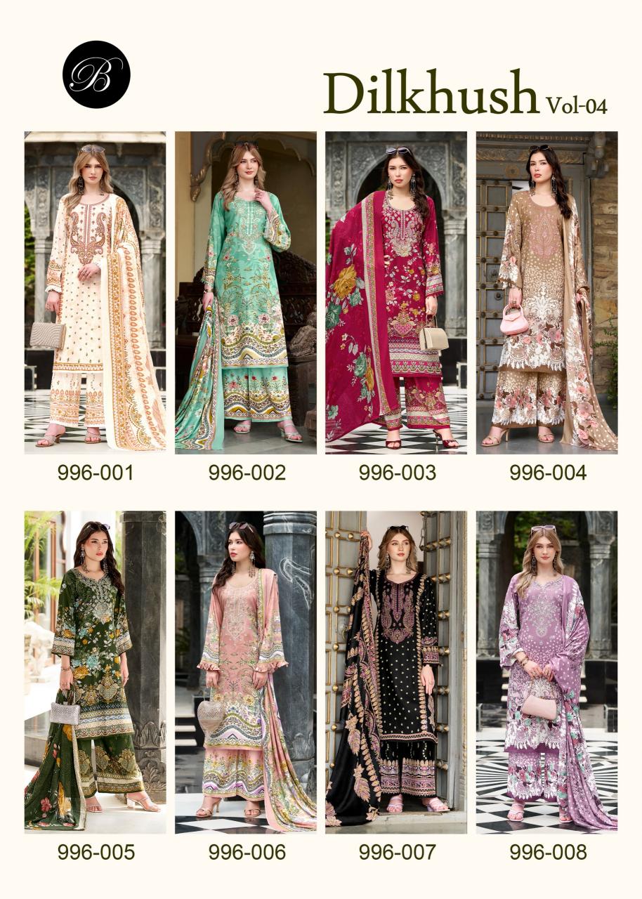 BelliZa Dilkhush vol 4 catalog churidar quality dress material from surat online