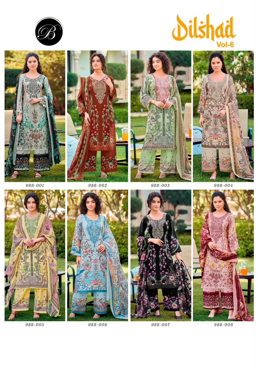 Belliza Dilshad Vol 6 Catalog designer dress material in surat