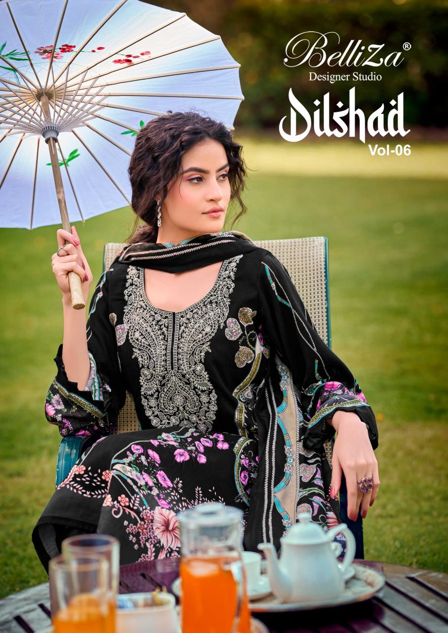 Belliza Dilshad Vol 6 Catalog designer dress material in surat