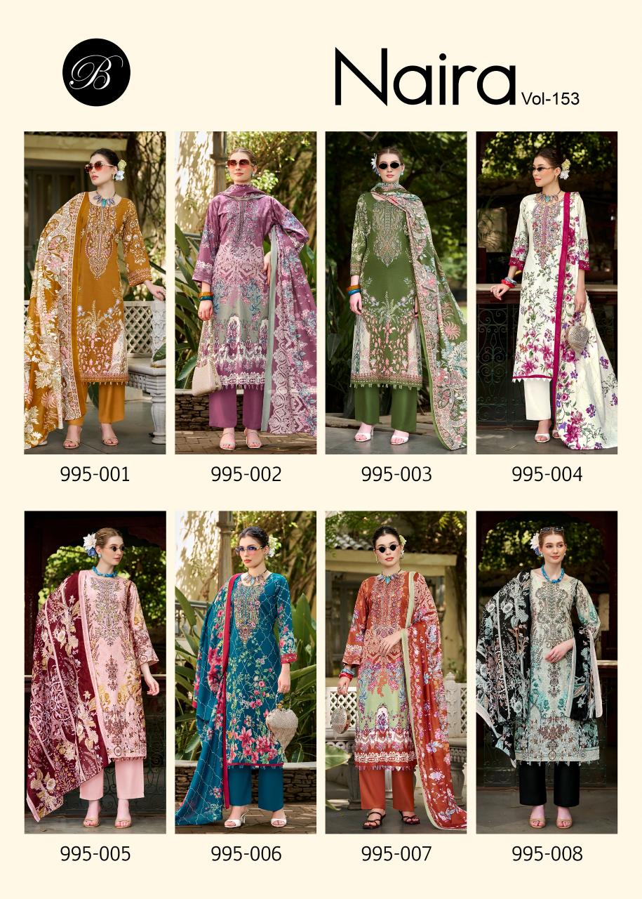 Belliza Naira Vol 153 catalog dress material suppliers in surat