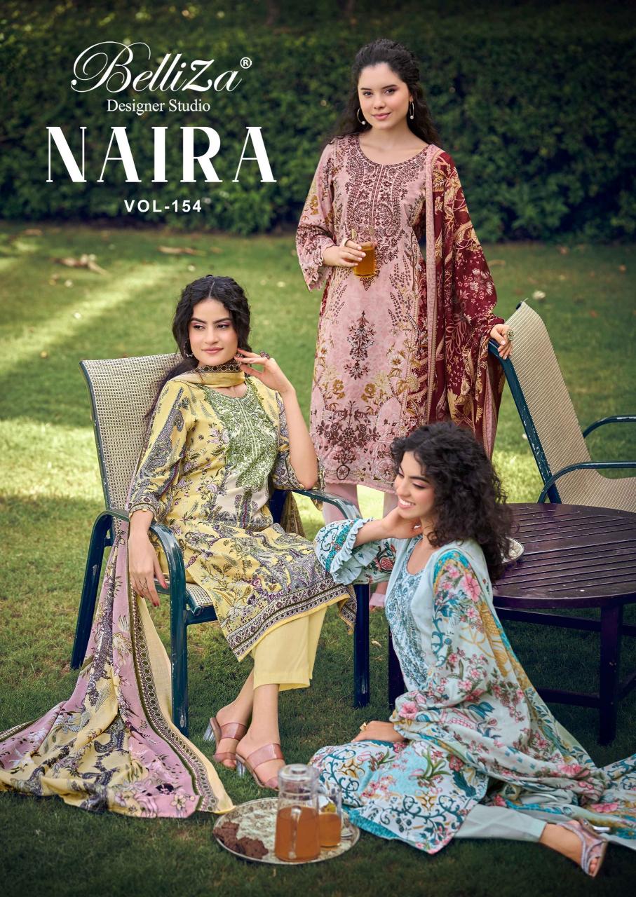 Belliza Naira Vol 154 catalog surat textile market ring road wholesale dress material ki video