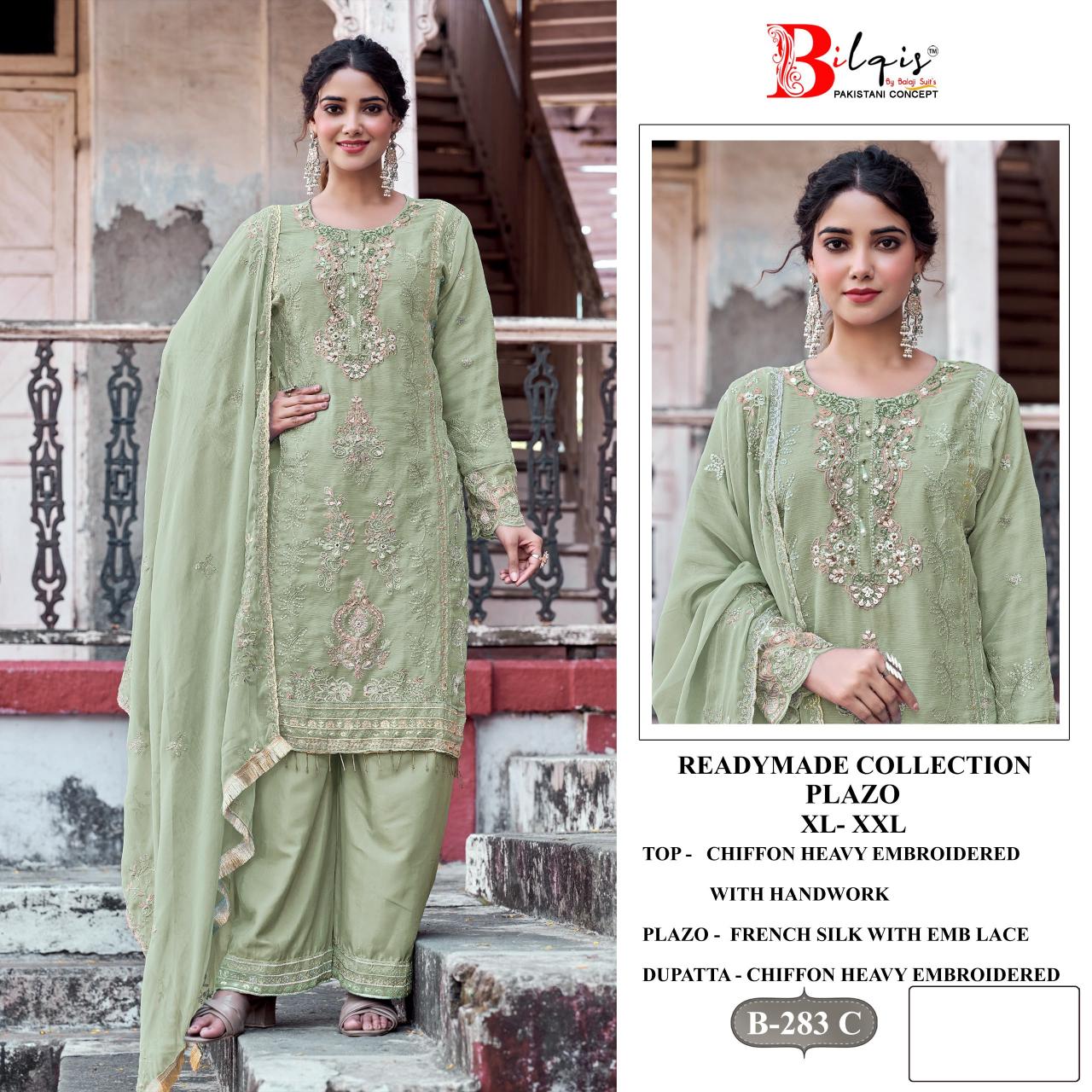 Bilqis B 283 A TO D catalog wholesale dealers of pakistani suits in delhi
