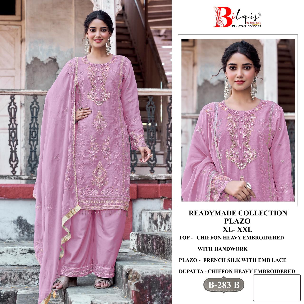 Bilqis B 283 A TO D catalog wholesale dealers of pakistani suits in delhi