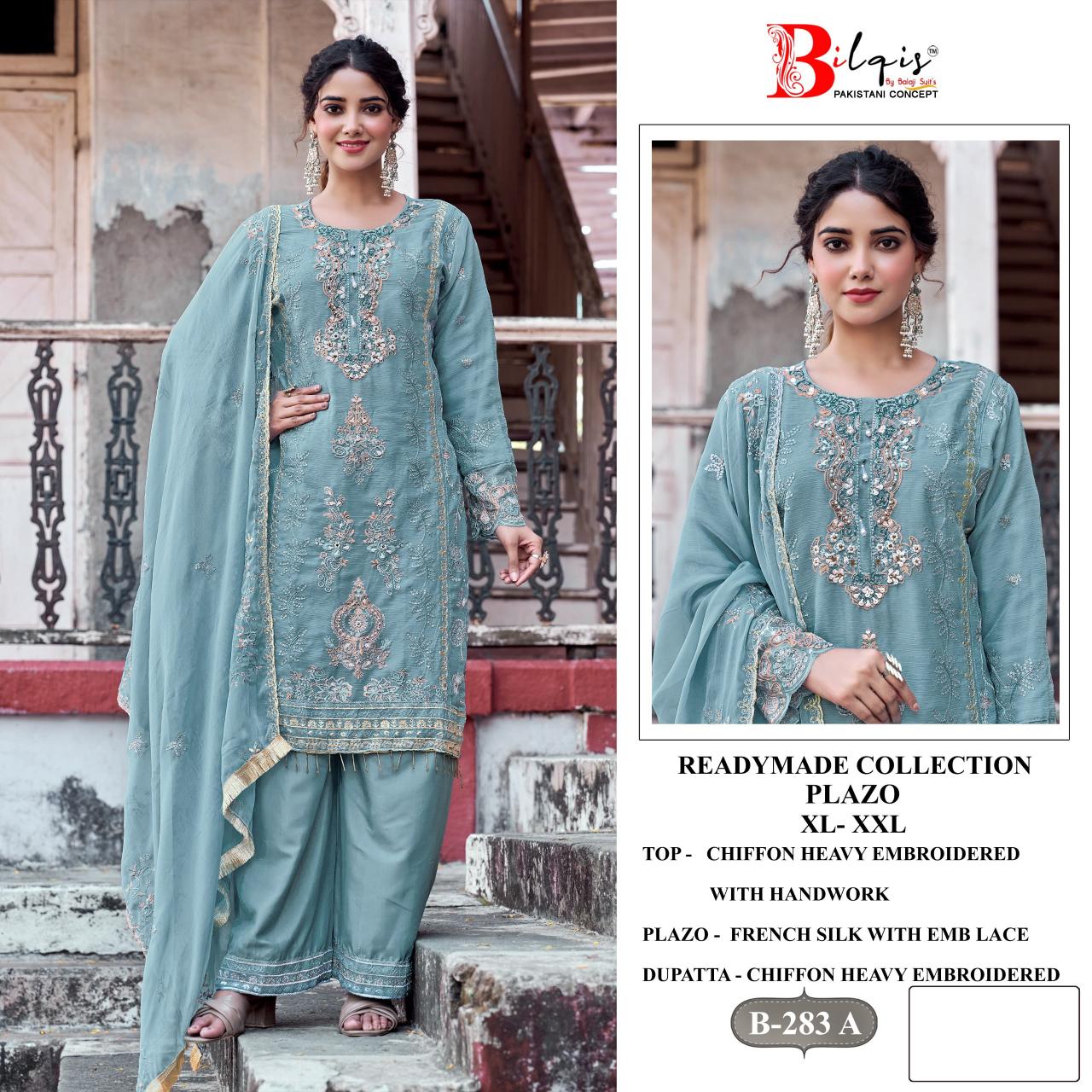 Bilqis B 283 A TO D catalog wholesale dealers of pakistani suits in delhi