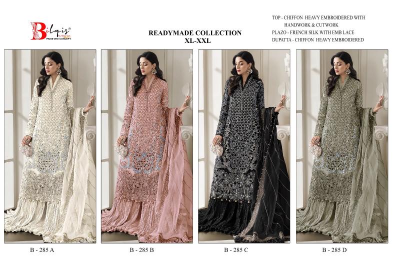 Bilqis B 285 A TO D catalog pakistani designer salwar kameez