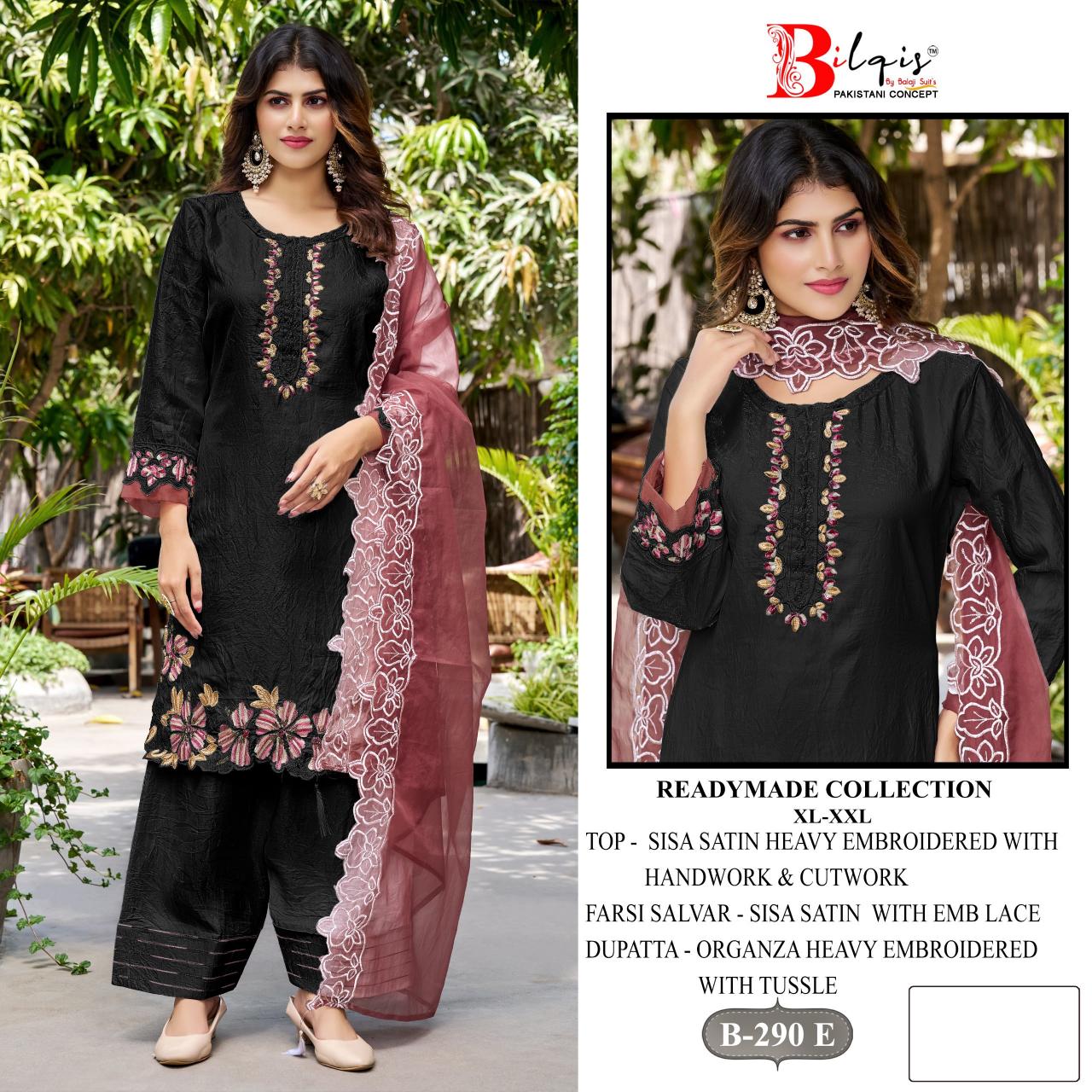 Bilqis B 290 E TO H catalog pakistani suits online india wholesale