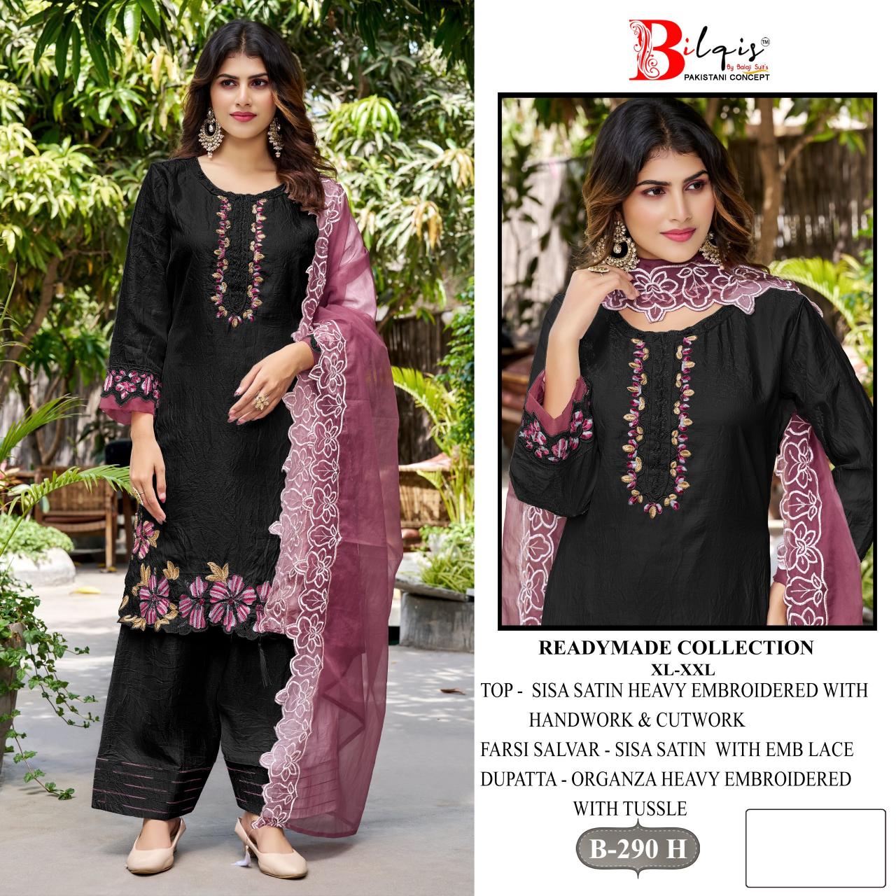 Bilqis B 290 E TO H catalog pakistani suits online india wholesale