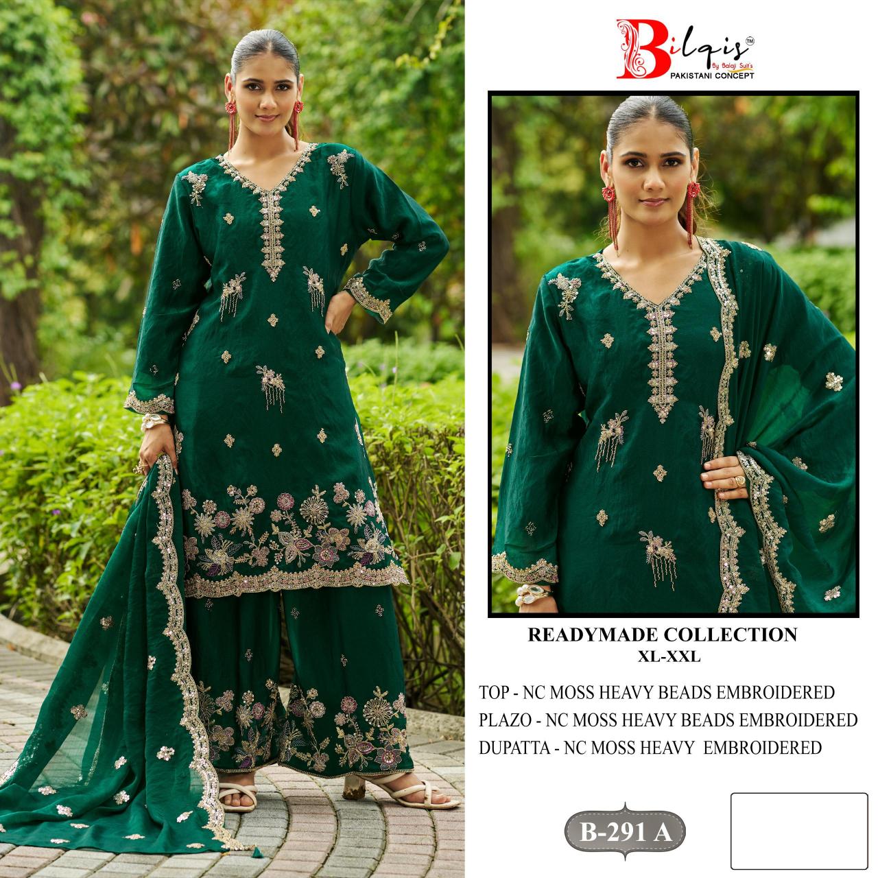 Bilqis B 291 A TO D catalog wholesale pakistani salwar suits