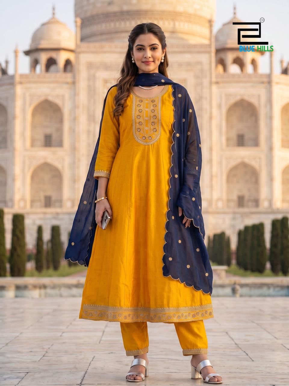 Blue Hills Afreen catalog kurtis at wholesale rate