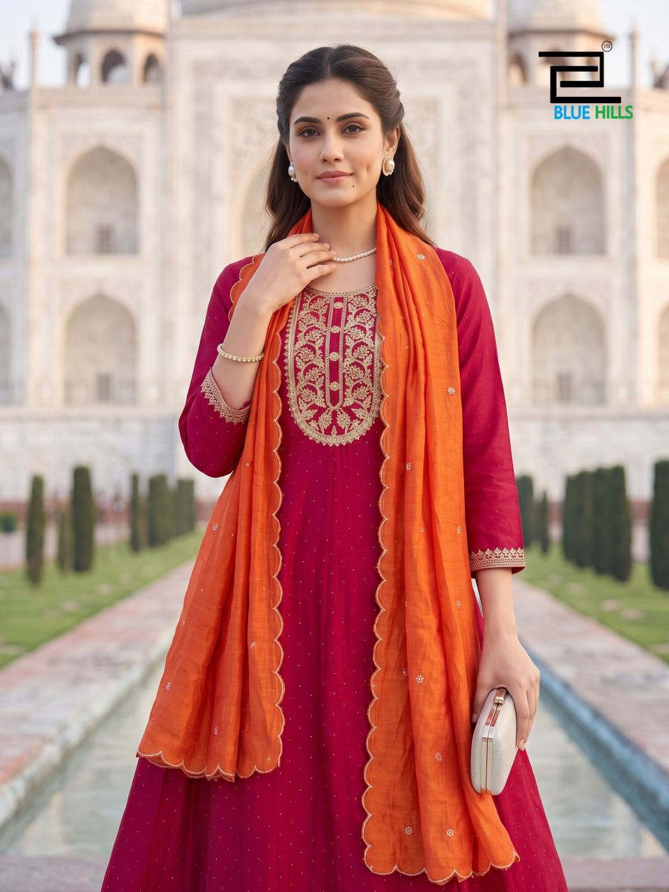 Blue Hills Afreen catalog kurtis at wholesale rate
