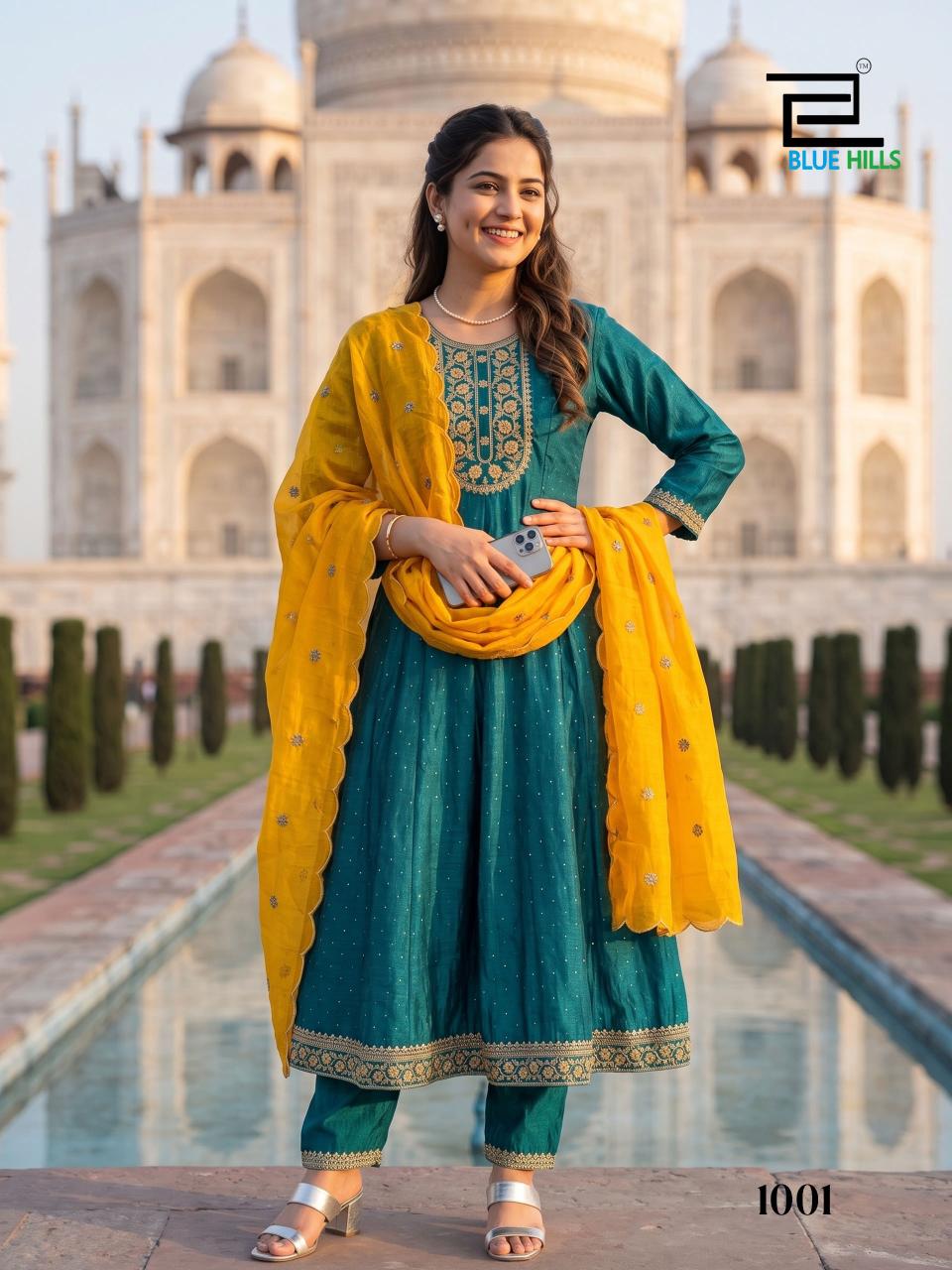 Blue Hills Afreen catalog kurtis at wholesale rate