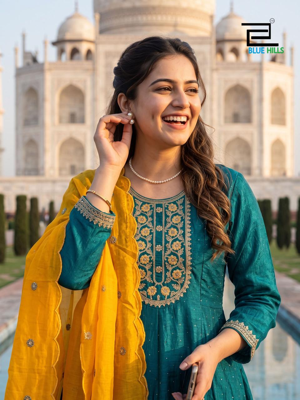 Blue Hills Afreen catalog kurtis at wholesale rate