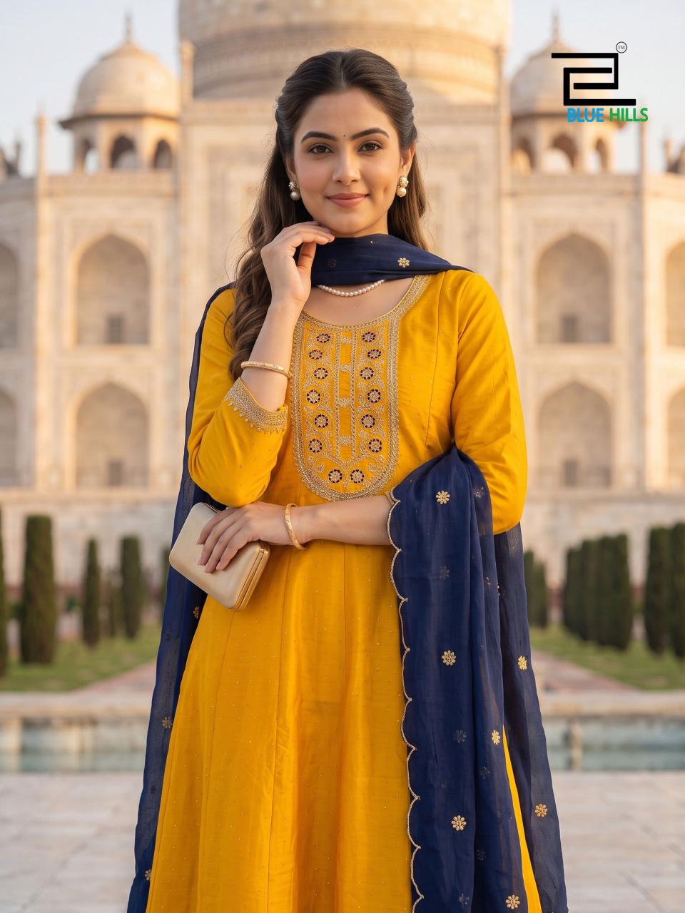 Blue Hills Afreen catalog kurtis at wholesale rate