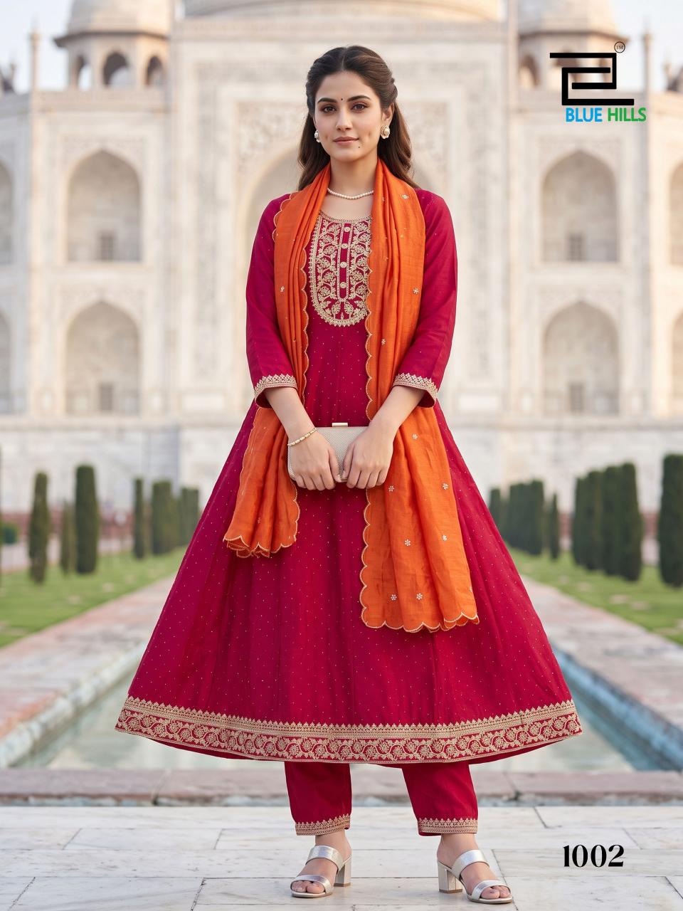 Blue Hills Afreen catalog kurtis at wholesale rate