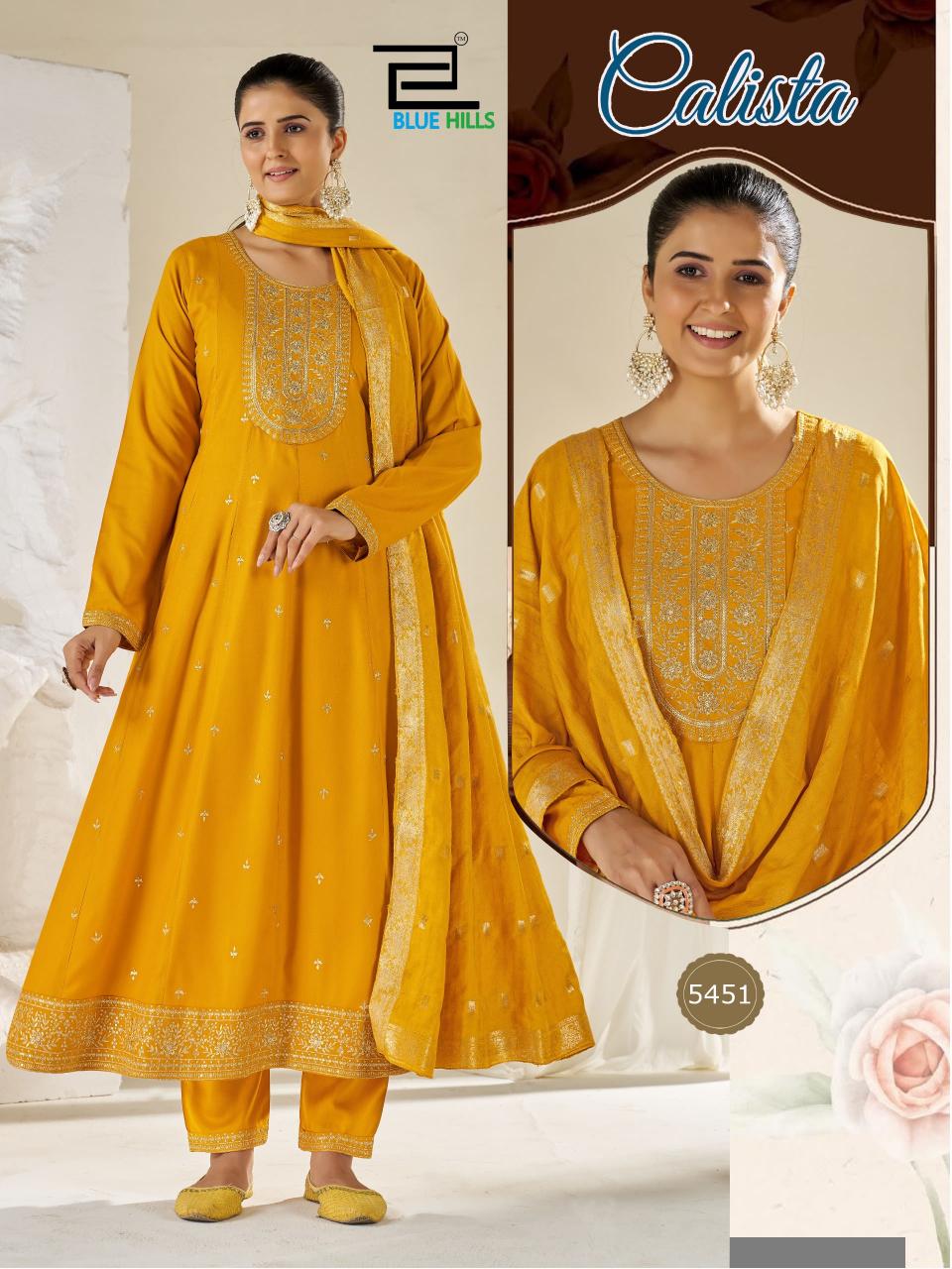 Blue Hills Calista catalog rayon fabric kurtis wholesale