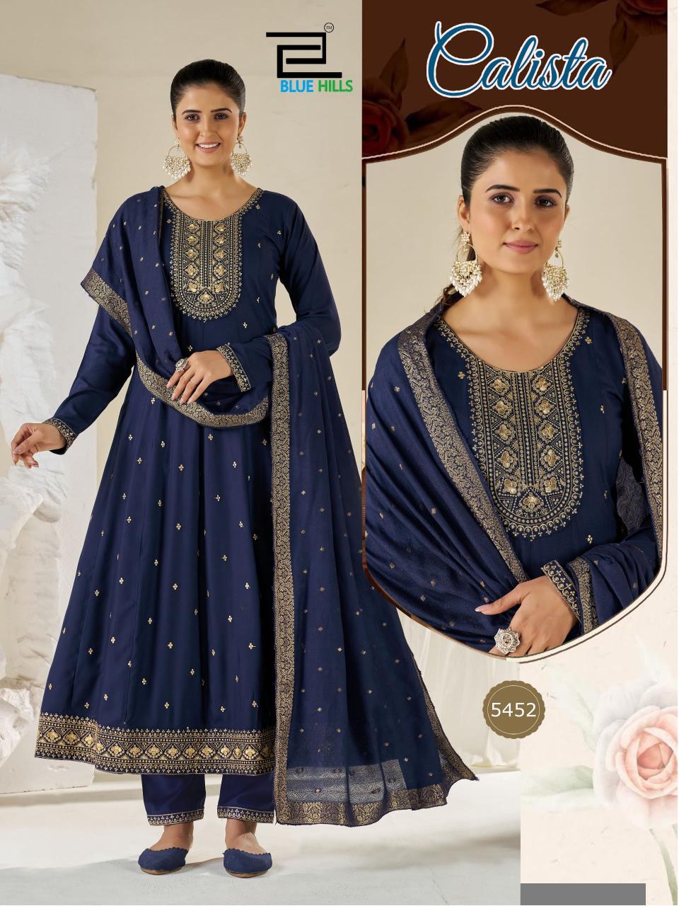 Blue Hills Calista catalog rayon fabric kurtis wholesale