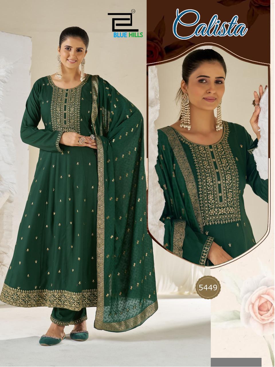Blue Hills Calista catalog rayon fabric kurtis wholesale