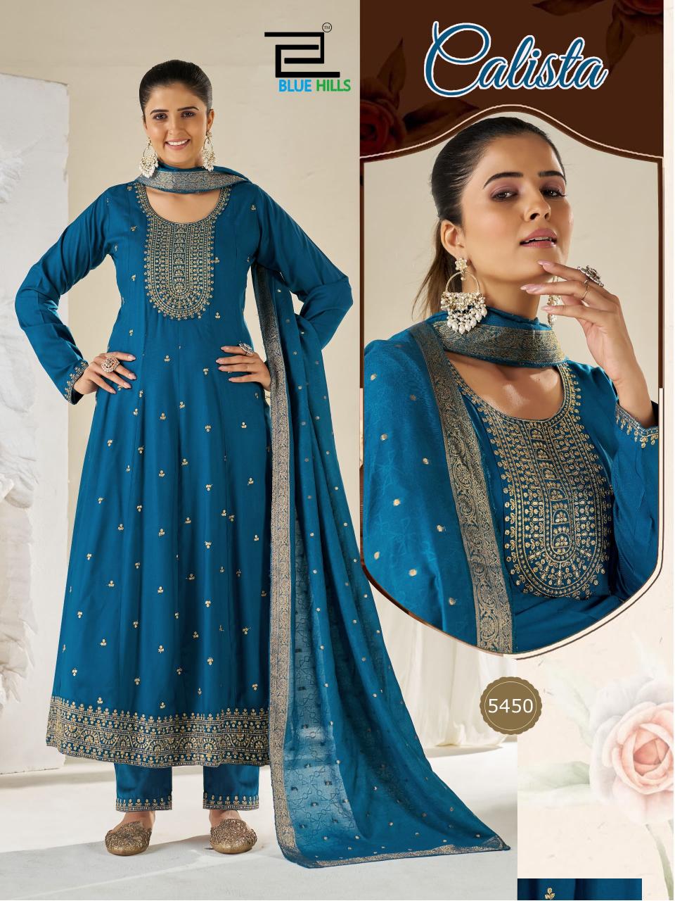 Blue Hills Calista catalog rayon fabric kurtis wholesale