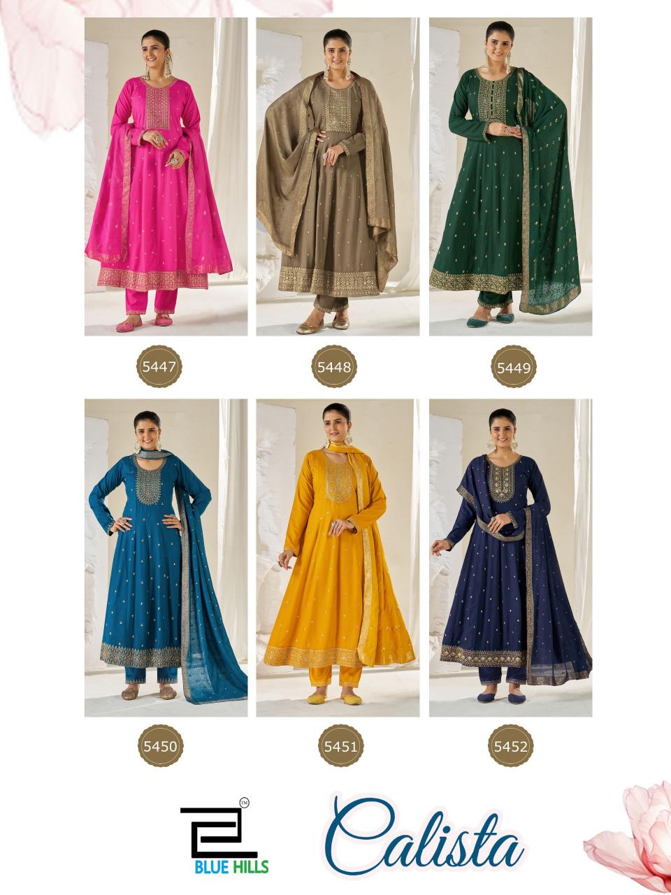 Blue Hills Calista catalog rayon fabric kurtis wholesale