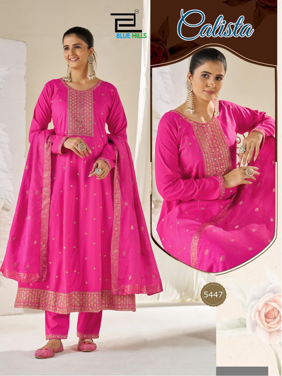 Blue Hills Calista catalog rayon fabric kurtis wholesale