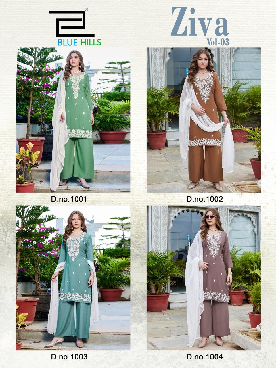 Blue Hills Ziva Vol 3 catalog 5xl kurtis wholesale