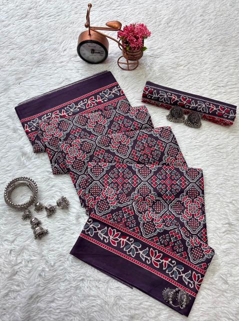 Dazira Ajrakh cotton vol 1 catalog wholesale saree shopping