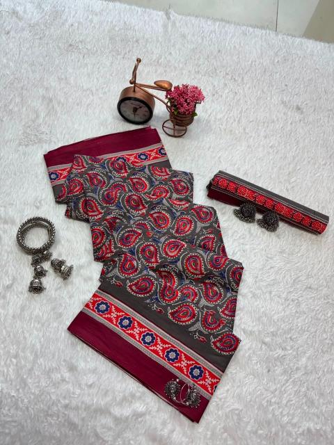 Dazira Ajrakh cotton vol 1 catalog wholesale saree shopping