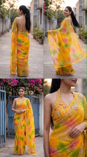 Dazira Georgette vol 35 catalog Georgette rajastani sarees