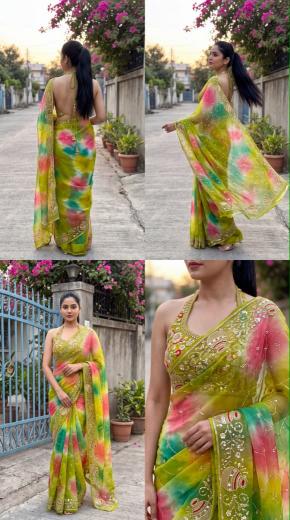 Dazira Georgette vol 35 catalog Georgette rajastani sarees