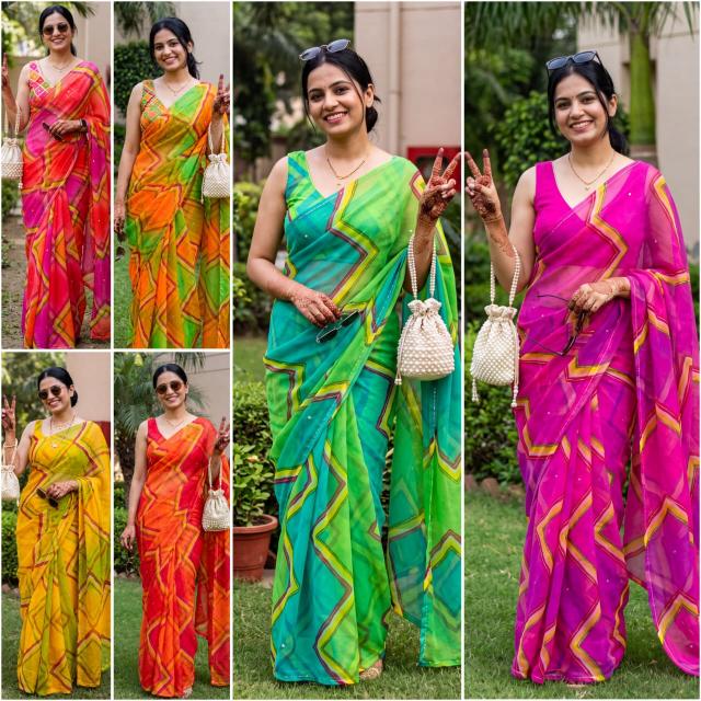 Dazira Georgette vol 42 catalog plain georgette sarees wholesale