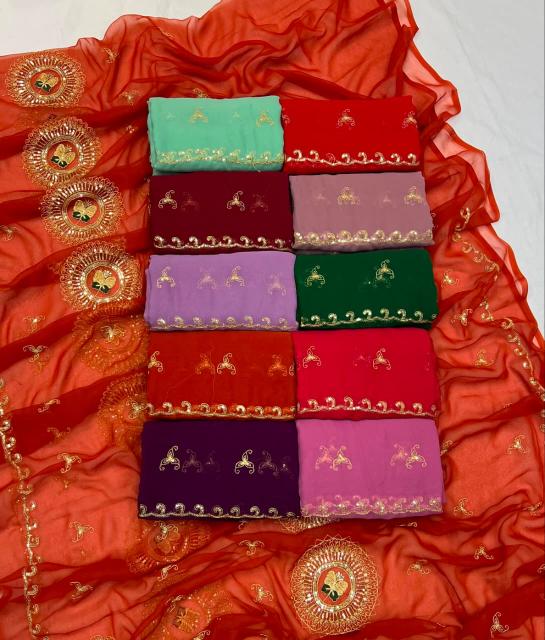Dazira Georgette vol 43 catalog georgette saree with satin border wholesale